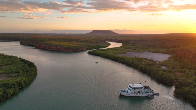Eco Abrolhos anchored up River at the 3 Ways